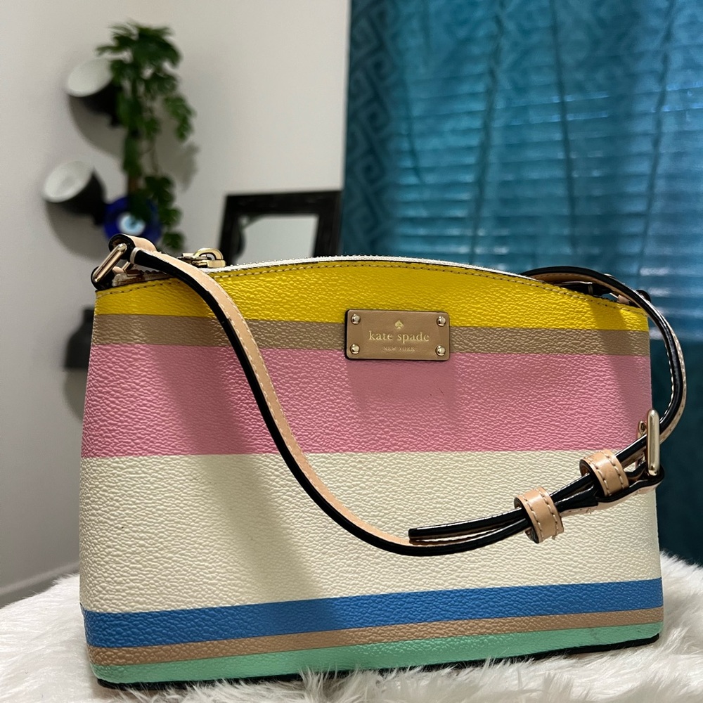 KATE SPADE Pastel Stripes Crossbody Bag